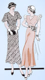 1930s Vintage WT Grant Sewing Pattern 225 Misses Afternoon Dress Size 36 Bust