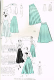 1940s Vintage New York Sewing Pattern 246 Uncut Circle Skirt w Girdle Waist 30 W