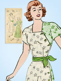 1940s Vintage New York Sewing Pattern 300 Misses Assymetrical Dress Size 37 Bust Vintage4me2