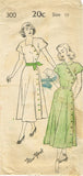1940s Vintage New York Sewing Pattern 300 Misses Assymetrical Dress Size 37 Bust Vintage4me2