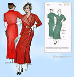New York 313: 1930s Uncut Misses Coat Dress Size 36 Bust Vintage Sewing Pattern