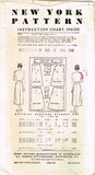 New York 372: 1950s Uncut Misses Skirt w Pockets Sz 28 W Vintage Sewing Pattern