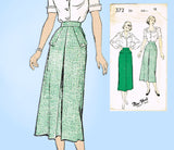 New York 372: 1950s Uncut Misses Skirt w Pockets Sz 28 W Vintage Sewing Pattern