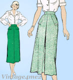 New York 372: 1950s Uncut Misses Skirt w Pockets Sz 24 W Vintage Sewing Pattern