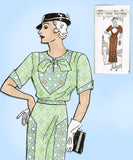New York 4006: 1930s Uncut Misses Plus Size Dress 42 Bust Vintage Sewing Pattern