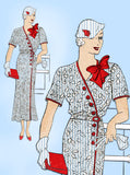 New York 4007: 1930s Uncut Plus Size Women's Dress Sz 40 B Vintage Sewing Pattern