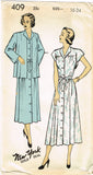 New York 409: 1940s Uncut Maternity Dress & Jacket 34B Vintage Sewing Pattern