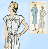 New York 409: 1940s Uncut Maternity Dress & Jacket 34B Vintage Sewing Pattern