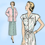 New York 409: 1940s Uncut Maternity Dress & Jacket 34B Vintage Sewing Pattern