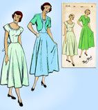 New York 434: 1950s Uncut Misses Dress & Bolero Size 29 B Vintage Sewing Pattern