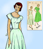 New York 434: 1950s Uncut Misses Dress & Bolero Size 29 B Vintage Sewing Pattern