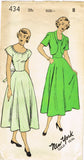 New York 434: 1950s Uncut Misses Dress & Bolero Size 29 B Vintage Sewing Pattern