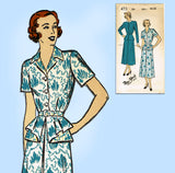 New York 473: 1950s Uncut Misses Peplum Dress Sz 32 Bust Vintage Sewing Pattern