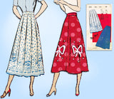 New York 511: 1950s Uncut Misses Skirt Set Sz 26 Waist Vintage Sewing Pattern