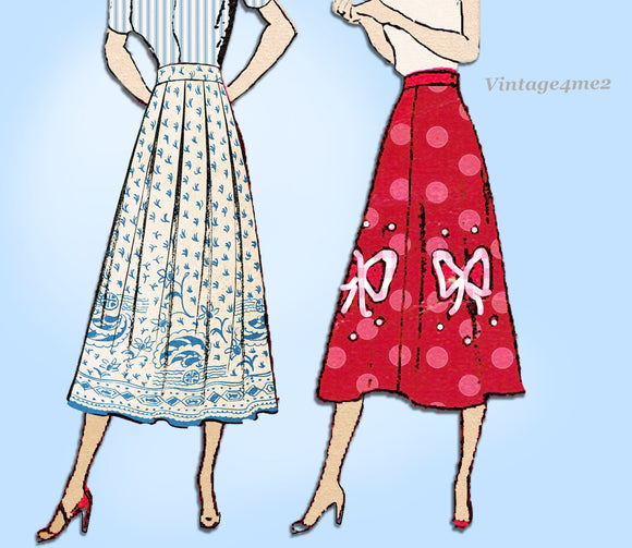 New York 511: 1950s Uncut Misses Skirt Set Vintage Sewing Pattern