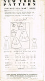 1950s Vintage New York Sewing Pattern 515 Uncut Little Girls Dress Size 8