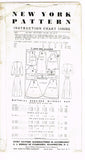 New York 531: 1950s Uncut Misses 2 Piece Dress Size 33 B Vintage Sewing Pattern