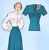 New York 531: 1950s Uncut Misses 2 Piece Dress Size 33 B Vintage Sewing Pattern