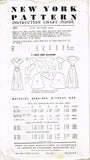 New York 622: 1940s Uncut Misses Day Dress Size 32 Bust Vintage Sewing Pattern