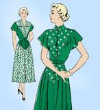 New York 622: 1940s Uncut Misses Day Dress Size 32 Bust Vintage Sewing Pattern
