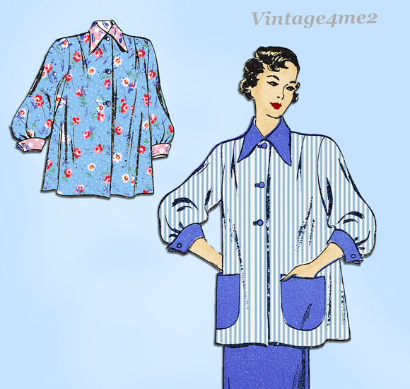 New York 653: 1950s Uncut Misses Maternity Suit Sz 36 B Vintage Sewing Pattern