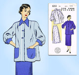 New York 653: 1950s Uncut Misses Maternity Suit Sz 32 B Vintage Sewing Pattern