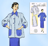 New York 653: 1950s Uncut Misses Maternity Suit Sz 36 B Vintage Sewing Pattern