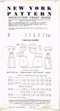 New York 657: 1940s Uncut Misses Street Dress Sz 32 Bust Vintage Sewing Pattern