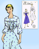 New York 680: 1950s Uncut Petite Misses Dress Sz 29 Bust Vintage Sewing Pattern