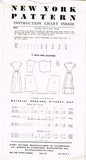 New York 682: 1950s Uncut Petite Misses Dress Sz 29 Bust Vintage Sewing Pattern