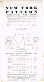 1950s Vintage New York Sewing Pattern 745 Cute Uncut Little Girls Dress Size 10