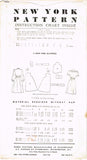 1950s Vintage New York Sewing Pattern 745 Cute Uncut Toddler Girls Dress Size 6