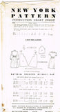 1950s Vintage New York Sewing Pattern 745 Cute Uncut Little Girls Dress Size 8