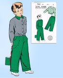 1940s New York Sewing Pattern 762 Cute Uåncut Toddler Boys 2 Piece Suit Size 2