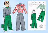 1940s New York Sewing Pattern 762 Cute Uåncut Toddler Boys 2 Piece Suit Size 2