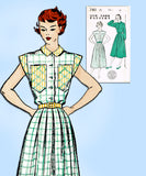 New York 780: 1940s Uncut Misses Shirtwaist Dress Sz 29 B Vintage Sewing Pattern
