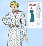 New York 798: 1950s Uncut Misses Shirtwaist Dress Sz 32 B Vintage Sewing Pattern