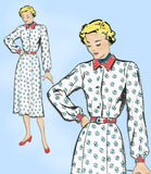 New York 798: 1950s Uncut Misses Shirtwaist Dress Sz 32 B Vintage Sewing Pattern