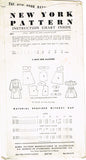 1950s Vintage New York Sewing Pattern 801 Uncut Little Girls Jumper Size 10