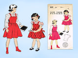 1950s Vintage New York Sewing Pattern 801 Uncut Toddler Girls Jumper Size 6