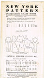 New York 804: 1950s Uncut Misses Street Dress Size 32 B Vintage Sewing Pattern