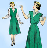 New York 819: 1950s Uncut Misses Jumper & Blouse Sz 12 Vintage Sewing Pattern