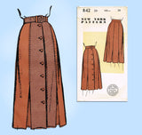 New York 842: 1950s Uncut Misses Skirt Set Sz 26 Waist Vintage Sewing Pattern