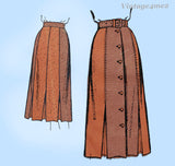 New York 842: 1950s Uncut Misses Skirt Set Sz 24 Waist Vintage Sewing Pattern
