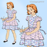 1940s Vintage New York Sewing Pattern 844 Uncut Toddler Girls Dress Size 6
