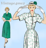 New York 882: 1950s Uncut Misses Shirtwaist Dress Sz 34 B Vintage Sewing Pattern