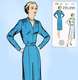 New York 951: 1950s Uncut Misses Street Dress Size 32 B Vintage Sewing Pattern