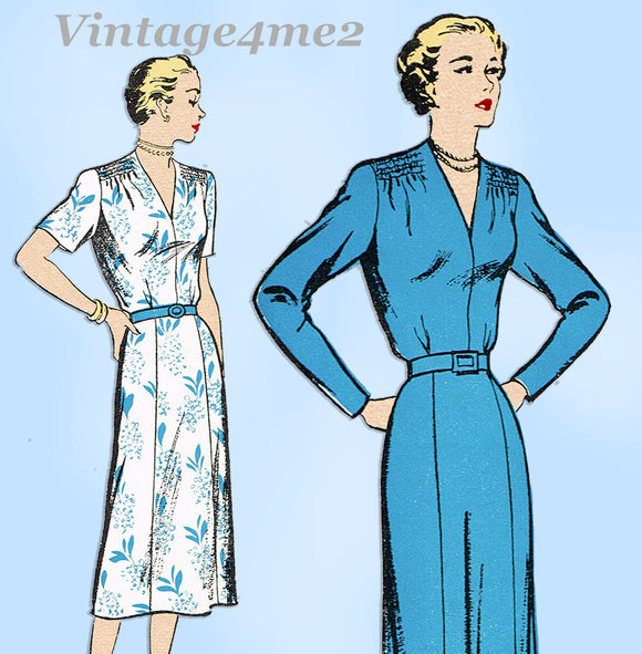 New York 951: 1950s Uncut Misses Street Dress Size 32 B Vintage Sewing Pattern