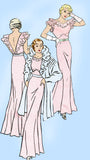 New York 1211: 1930s Plus Size Evening Gown & Coat Sz 40B Vintage Sewing Pattern - Vintage4me2