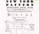 New York 1225: 1950s Cute Toddler Girls Jumper Sz 3 Vintage Sewing Pattern